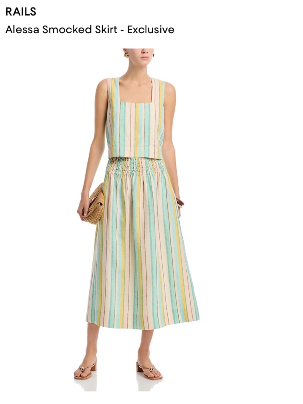 Rails Alessa Smocked Skirt XS - Picture 2 of 3